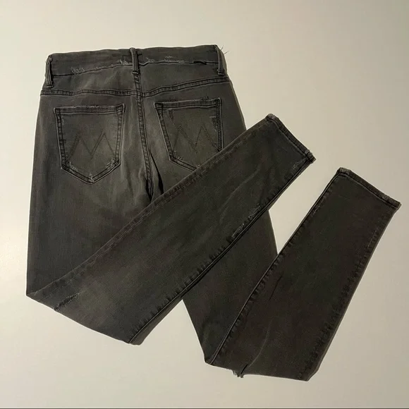 MOTHER Women's Skinny Jeans in Dark Gray - Picture 1 of 8